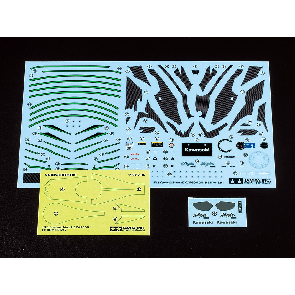 14136 Mô hình xe mô tô 1/12 SCALE Kawasaki Ninja H2 CARBON