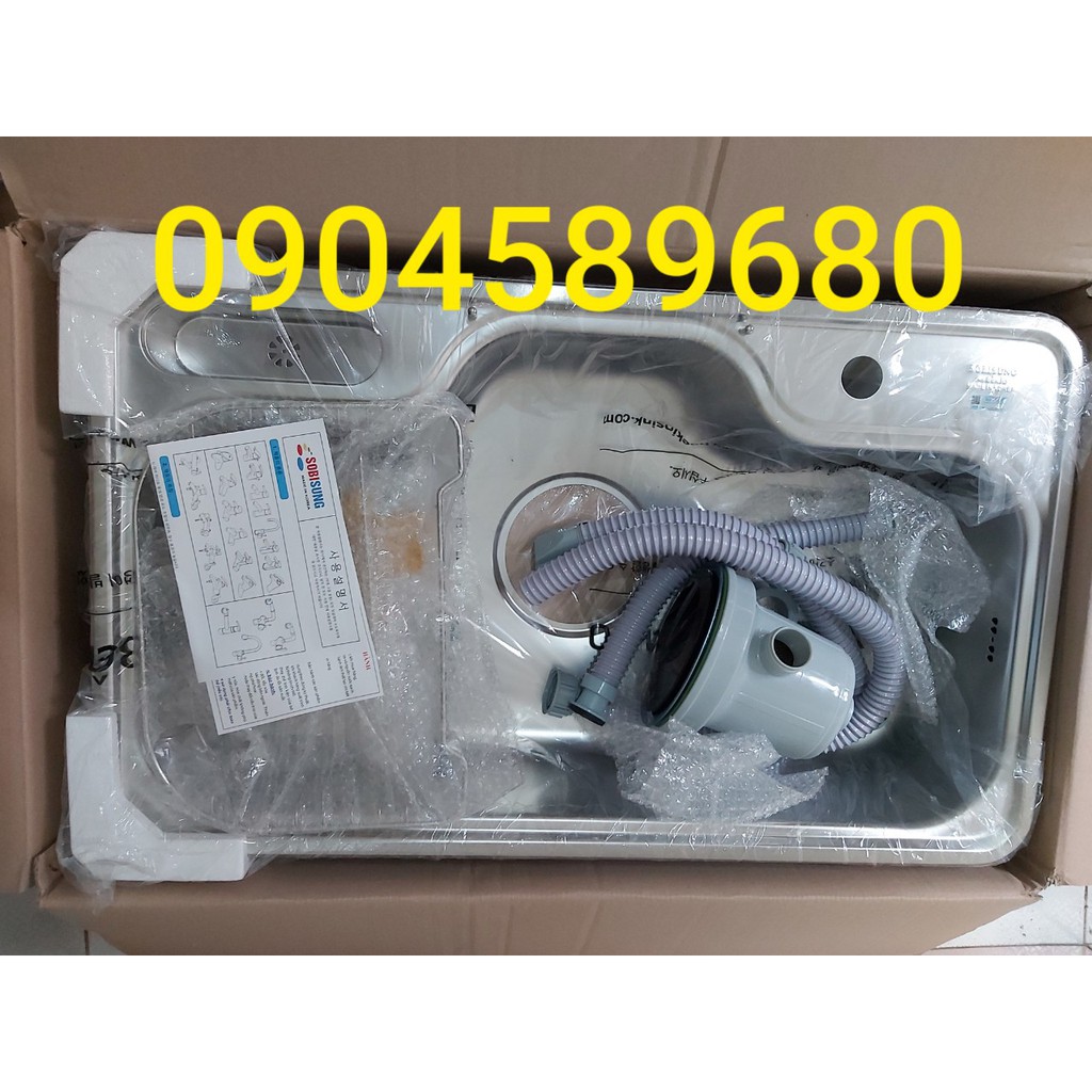 Chậu rửa chén1 hố Hàn Quốc Sobisung SB-850-1 (850x515x210)