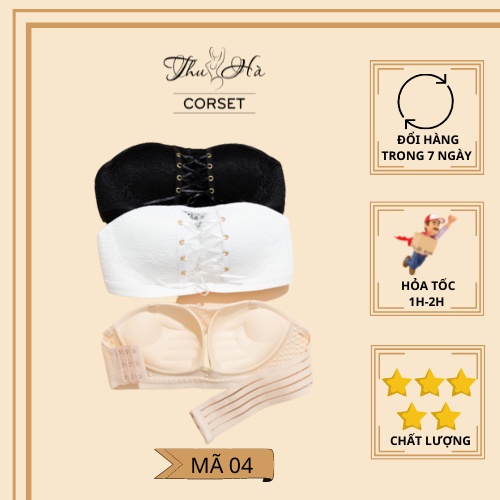 Áo cúp ngực chống tụt có dây rút điều chỉnh ôm ngực tạo khe quyến rũ, áo ngực không dây chống tụt