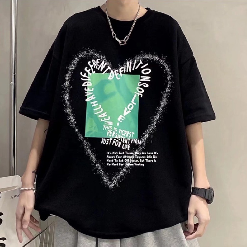 Áo Thun Tay Ngắn Dáng Rộng In Họa Tiết Hoạt Hình Phong Cách Hàn Quốc Thời Trang Mùa Hè Cho Nam Và Nữ