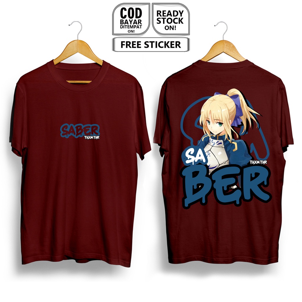 Áo thun tay ngắn in họa tiết nhân vật Saber Artoriria Pendragon trong anime Fate Grand Order thời trang unisex | BigBuy360 - bigbuy360.vn
