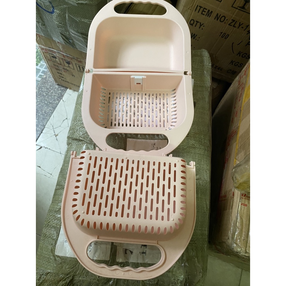 Rổ Nhựa Gấp Gọn Gập Đôi