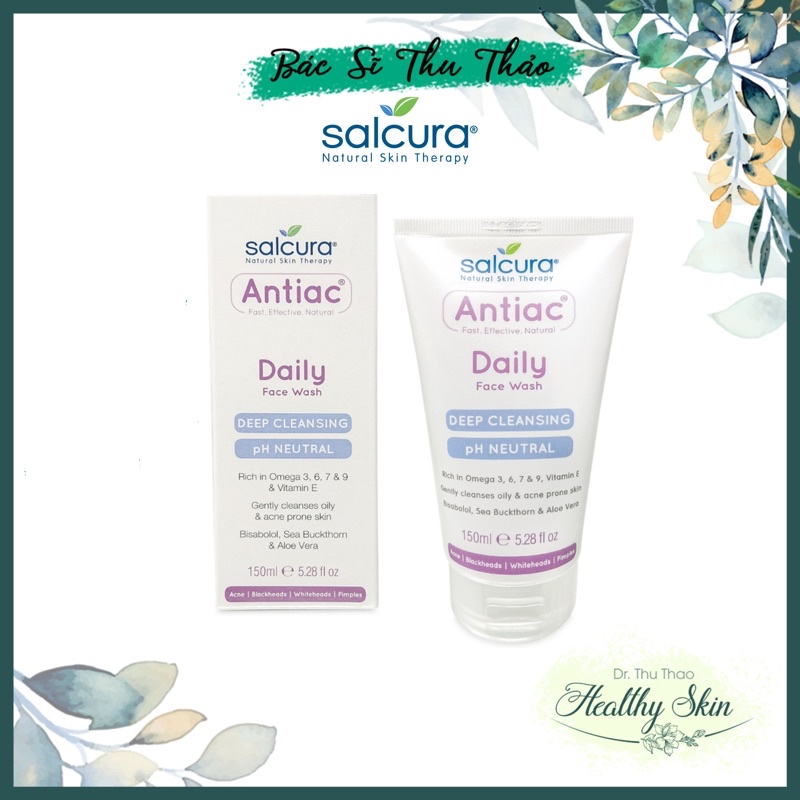 SỮA RỬA MẶT NGĂN NGỪA MỤN - Salcura Daily Antiac FACE WASH