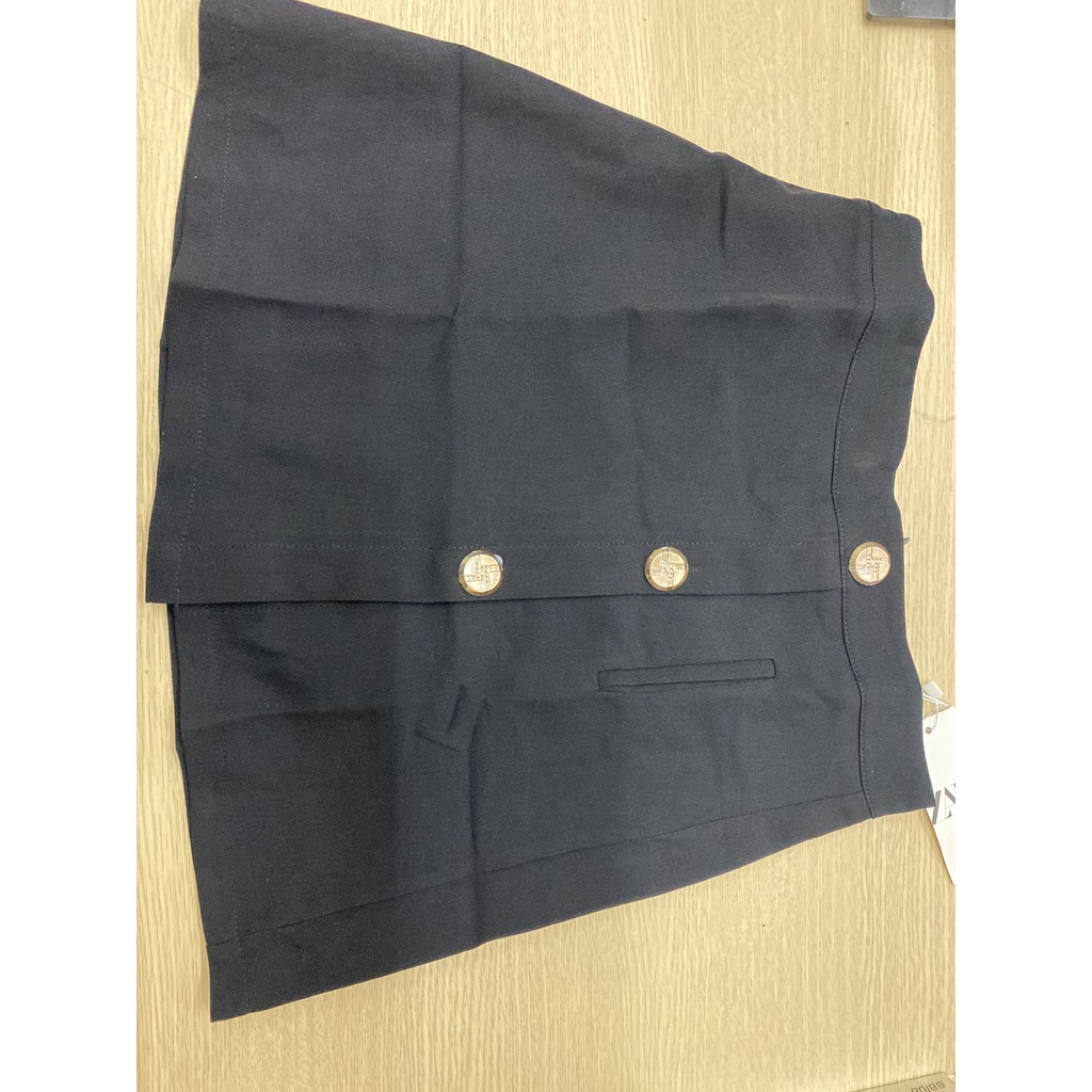 Váy chữ A 3 cúc màu xanh navy cho nữ