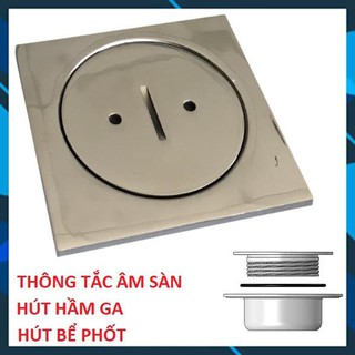 Thông tắc âm sàn vuông SUS304, thông tắc hầm ga, lỗ hút hầm ga, hút hầm cầu
