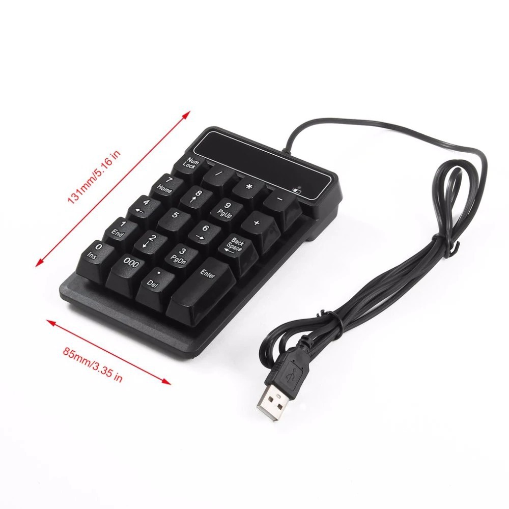 Bàn phím kế toán giả cơ 19 số kết nối có dây usb/2.4G wireless cho máy tính