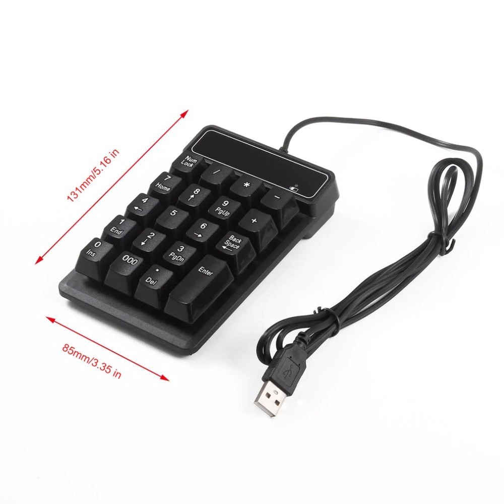 BÀN PHÍM SỐ, PHÍM GIẢ CƠ cho kế toán, game thủ, kết nối USB cho máy tính -dc3056