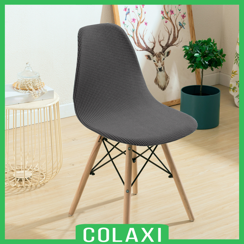 [COLAXI]Shell Chair Seat Cover Conferences Hotel Dining Room Slipcover Anti-Dust