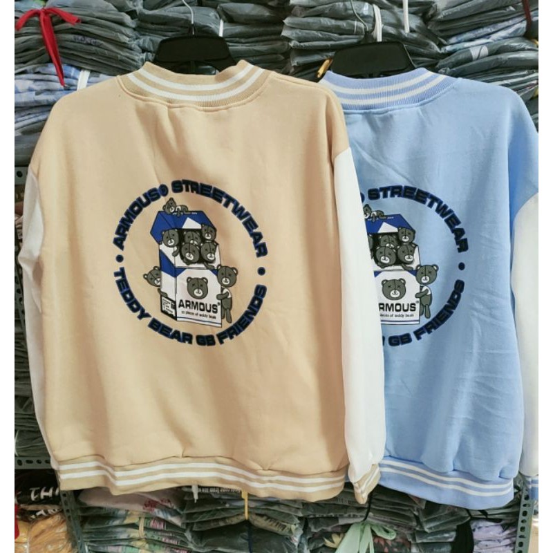 (Ảnh chụp thật) Áo bomber nỉ gấu