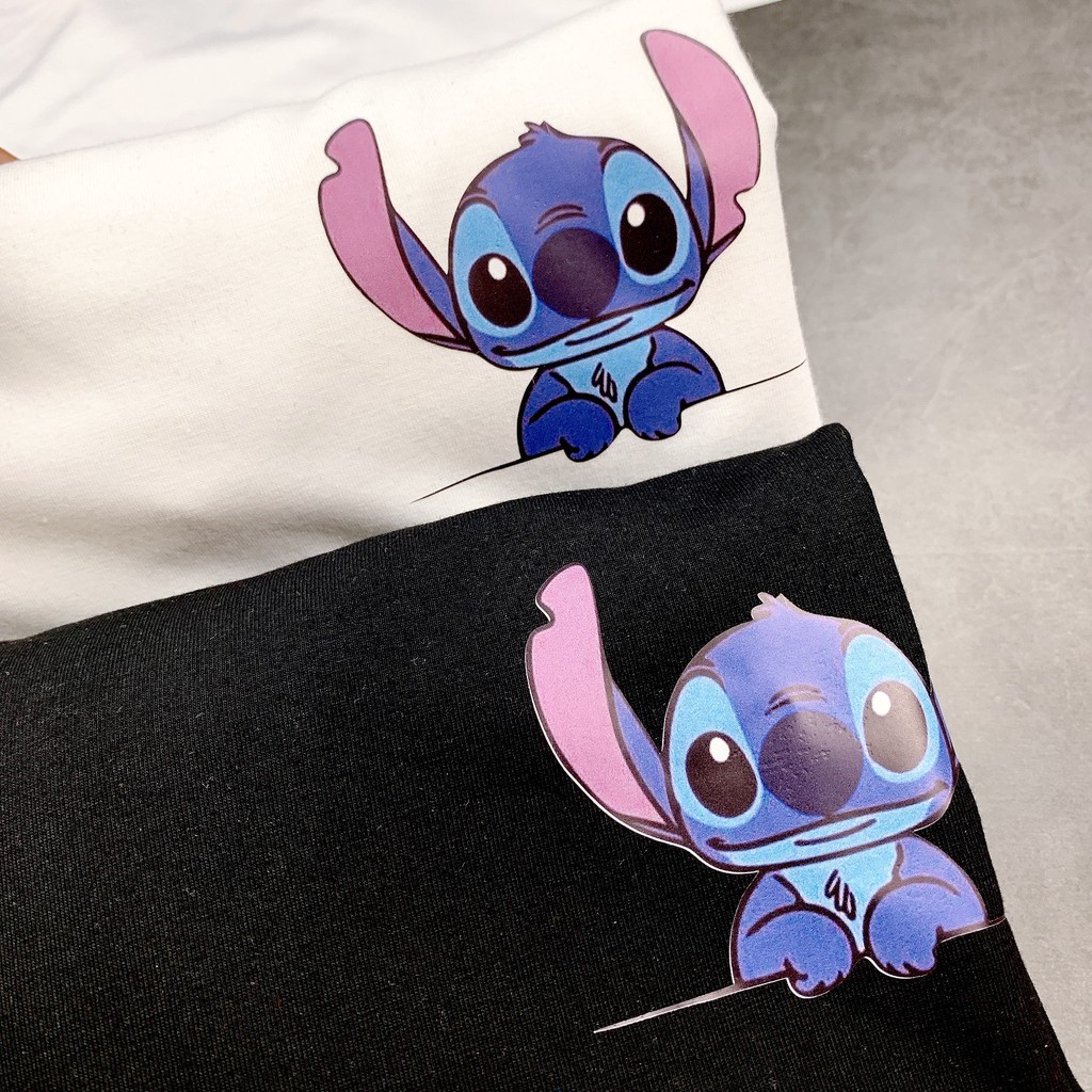 - Áo thun tay ngắn Be Yourself unisex size M L - STITCH NHỎ NGAY GÓC