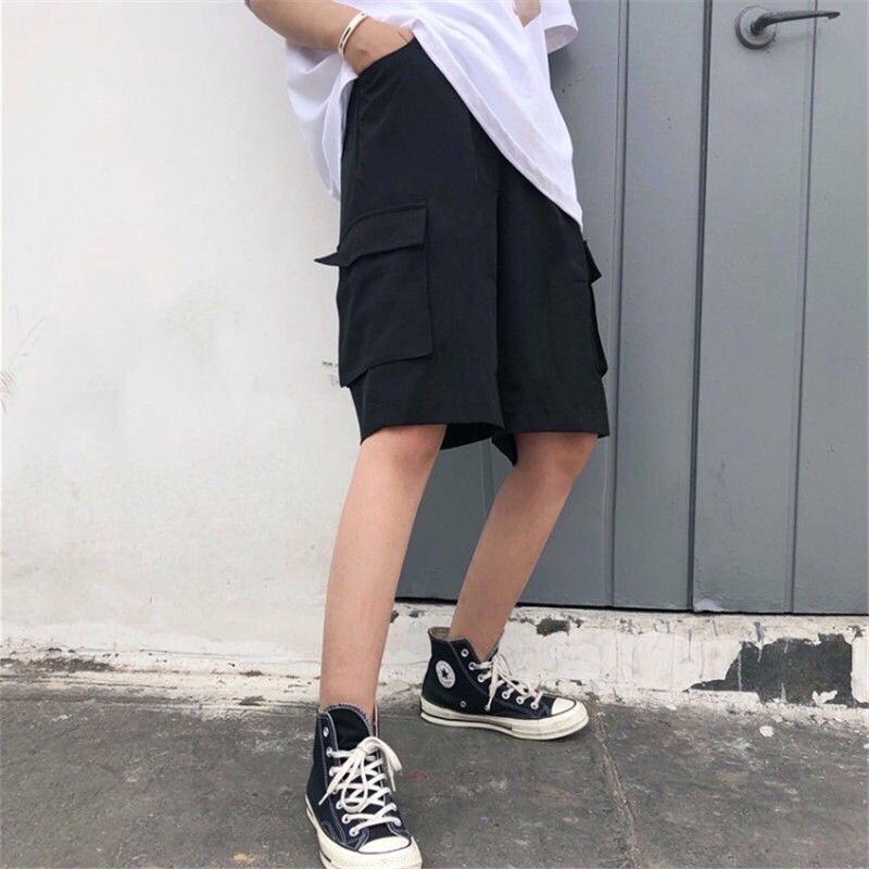 Quần short kaki túi hộp nam nữ Bigsize form rộng