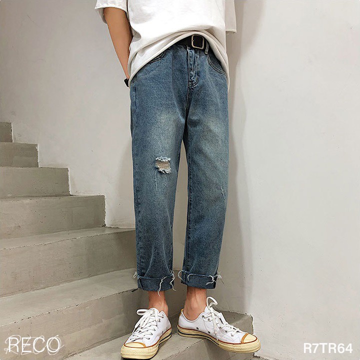 Quần jean nam Hàn Quốc cao cấp dáng rộng Trousers Loose R7TR64 Unisex