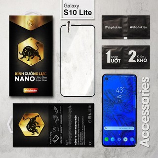 Cường lực Samsung Galaxy S10e hiệu Webphukien Full LCD đen