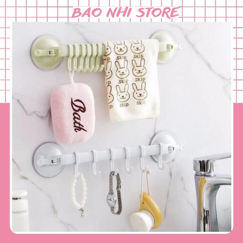 Thanh treo 6 móc đa năng hút chân 1303 bảo nhi shop