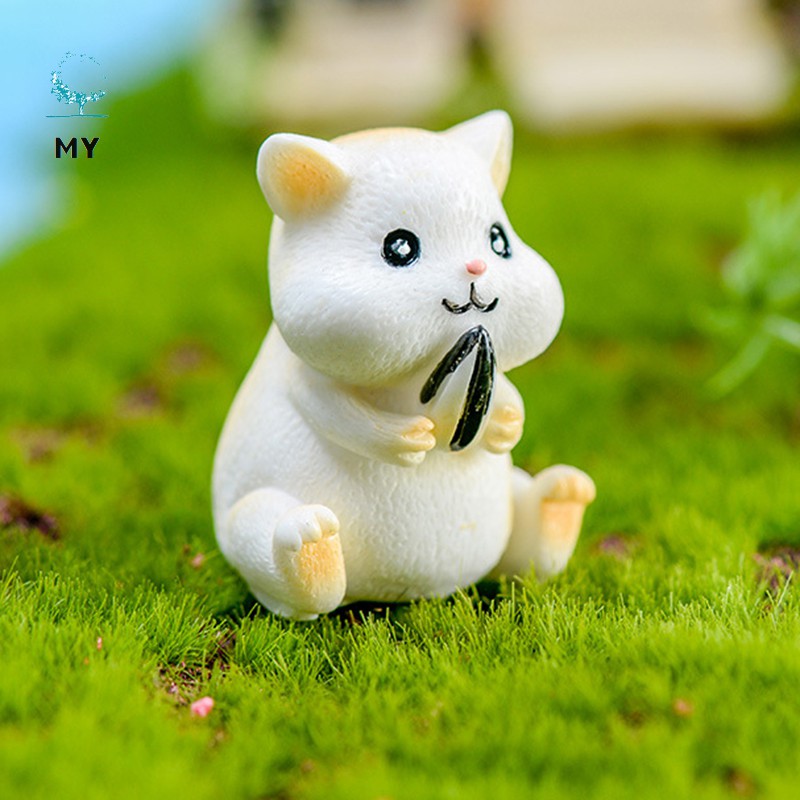 Mô Hình Chú Chuột Hamster Mini Dễ Thương Trang Trí Sân Vườn