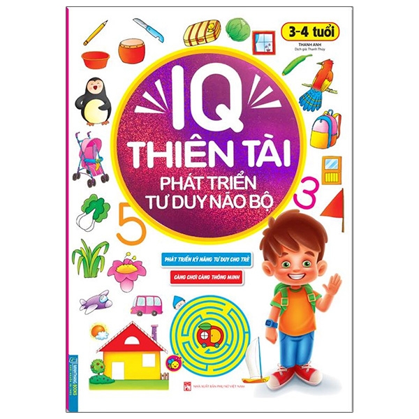 Sách - IQ Thiên Tài Phát Triển Tư Duy Não Bộ (3-4 Tuổi)