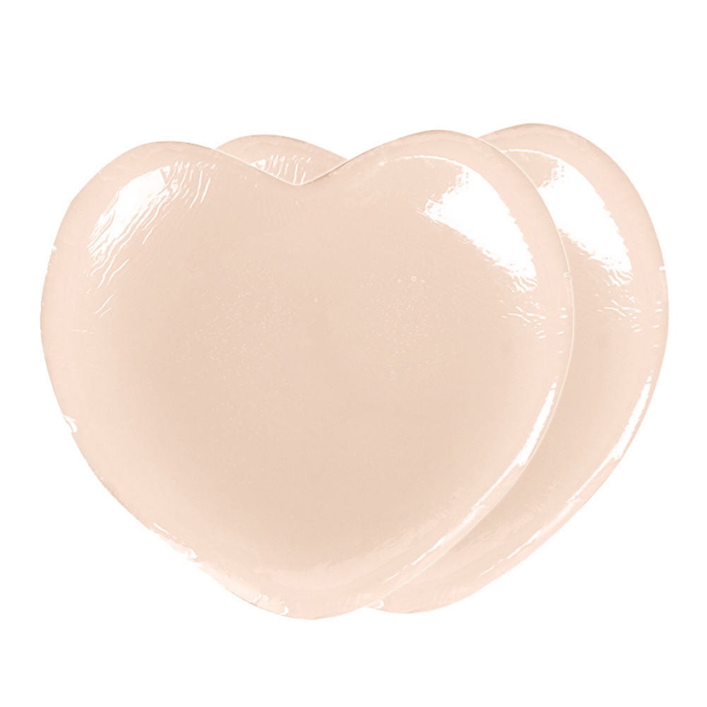 Set 2 Miếng Đệm Ngực Silicone Vô Hình Tái Sử Dụng Được Hình Tròn / Hoa / Trái Tim Cho Nữ