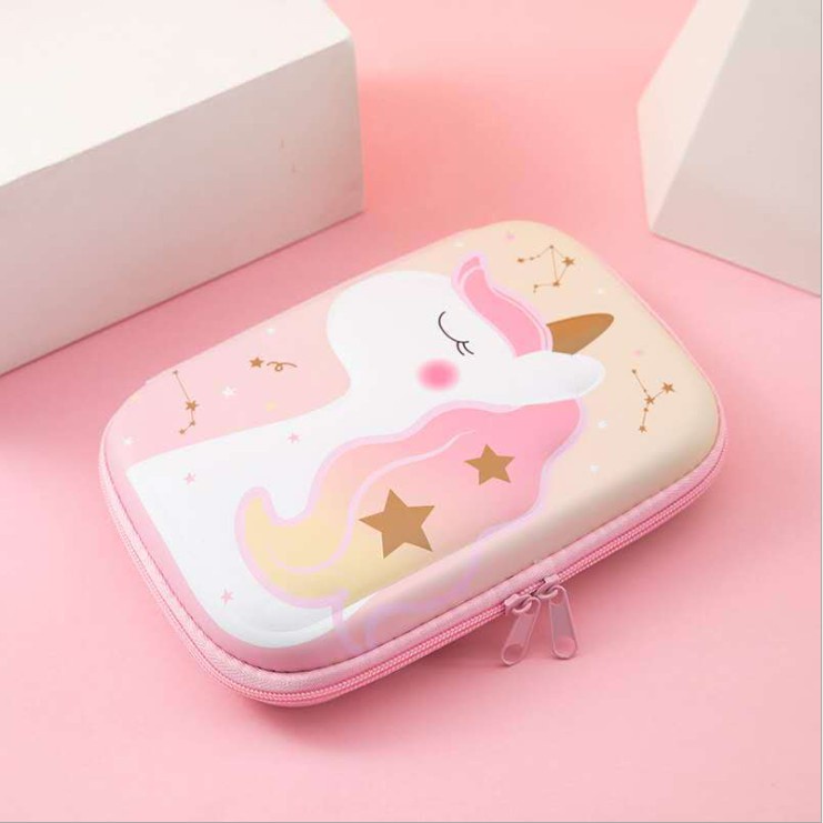 Hộp Đựng Bút Bằng EVA Chống Thấm Nước In Họa Tiết Kỳ Lân 3D Độc Đáo Dễ Thương