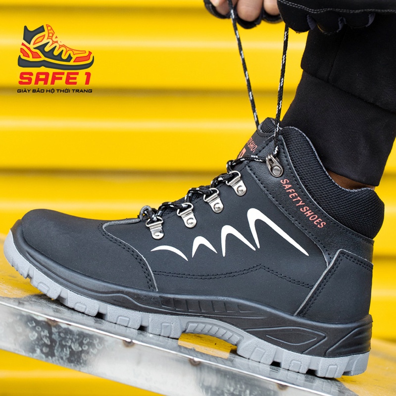 Giày bảo hộ lao động nam nữ cao cổ safety shoes TC10. kiểu dáng thể thao chống đinh, chống va đập, chống nước