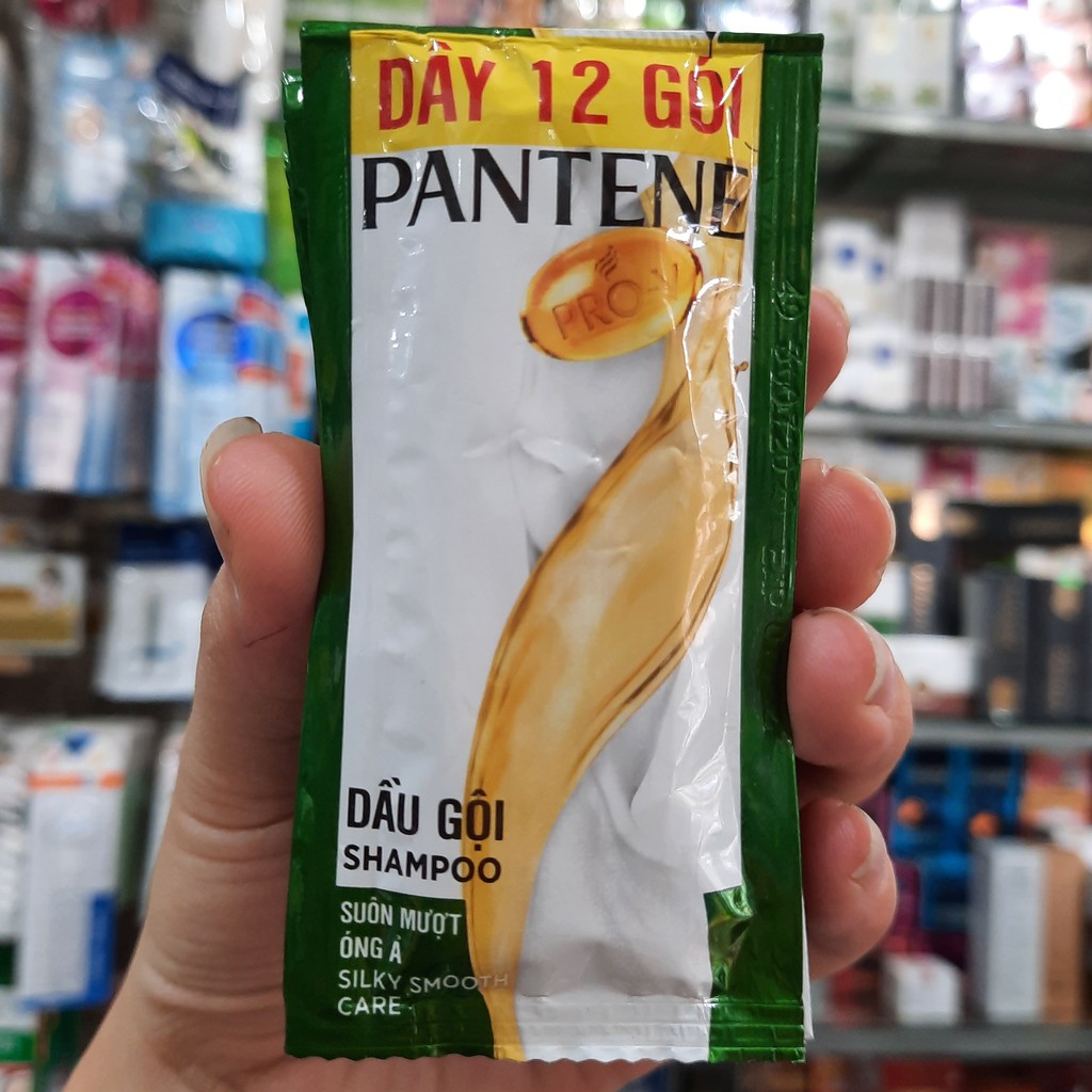 1 dây dầu gội Pantene suôn mượt óng ả 5.8ml x 12 gói