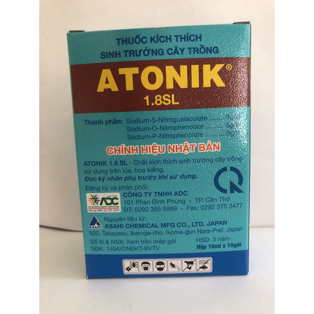 ATONIK KÍCH THÍCH SINH TRƯỞNG CÂY TRỒNG (10 GÓI X 10ML)