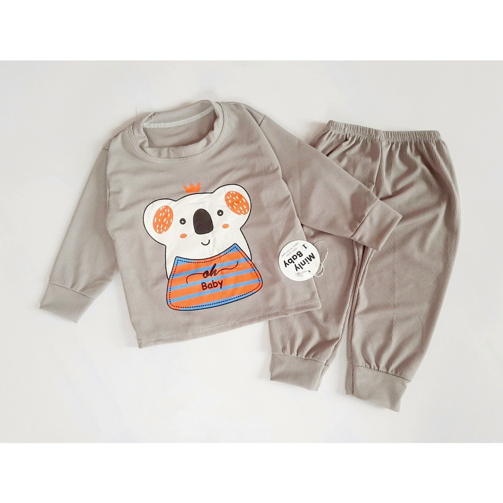 Bộ Dài Tay Thu Đông Hàng THUN TĂM LẠNH SG cho bé từ 6-16kg hàng Minky mom.