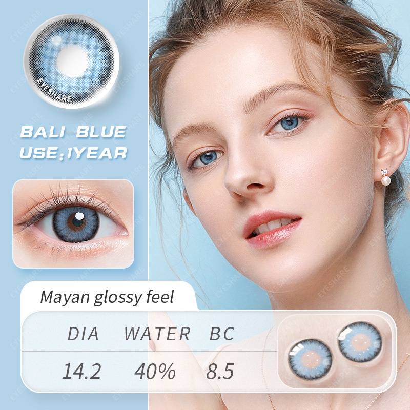 Cặp kính áp tròng EYESHARE màu sắc tự nhiên làm đẹp hàng năm thời trang dành cho mắt