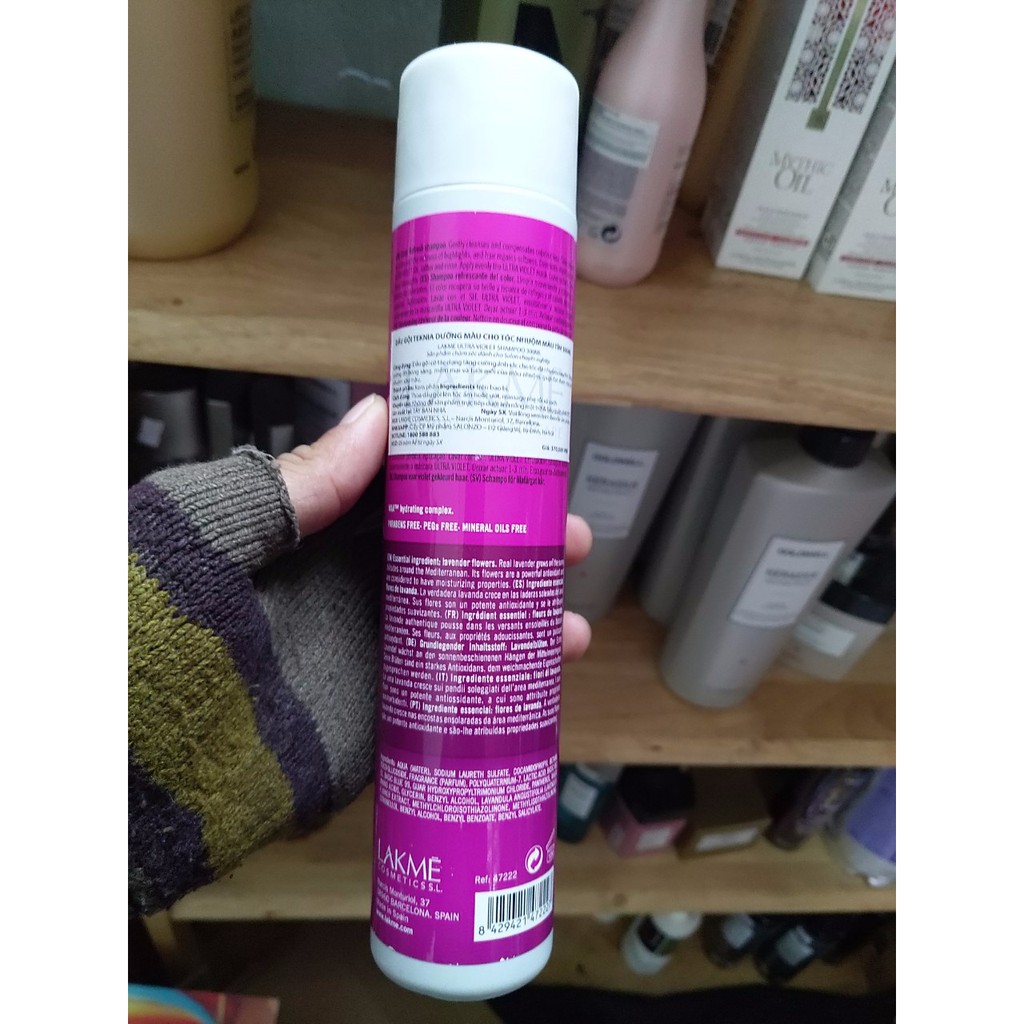 ✅LAKME_SPAIN_Dầu gội dành cho tóc nhuộm màu tím LAKME TEKNIA 300ML New 2020