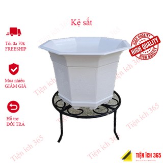 2 kệ sắt tròn sơn tĩnh điện đặt chậu hoa đường kính 21cm