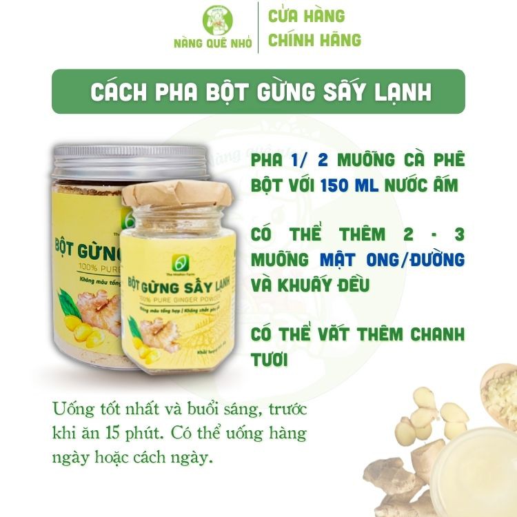 Bột Gừng Nguyên Chất Sấy Lạnh Gia Vị Cổ Truyền The Moshav Farm 40Gr