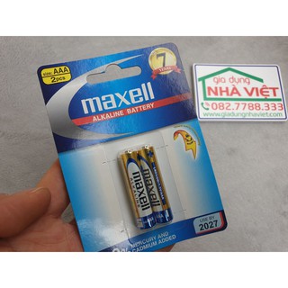 Vỉ 2 pin đũa AAA Maxell alkaline LR03 1.5V