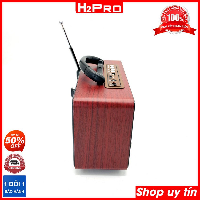 Đài radio MEIER M-115BT H2Pro 3 bands AM-FM-SW, 10W-pin sạc, máy nghe nhạc hay có bluetooth-USB-Thẻ nhớ-AUX