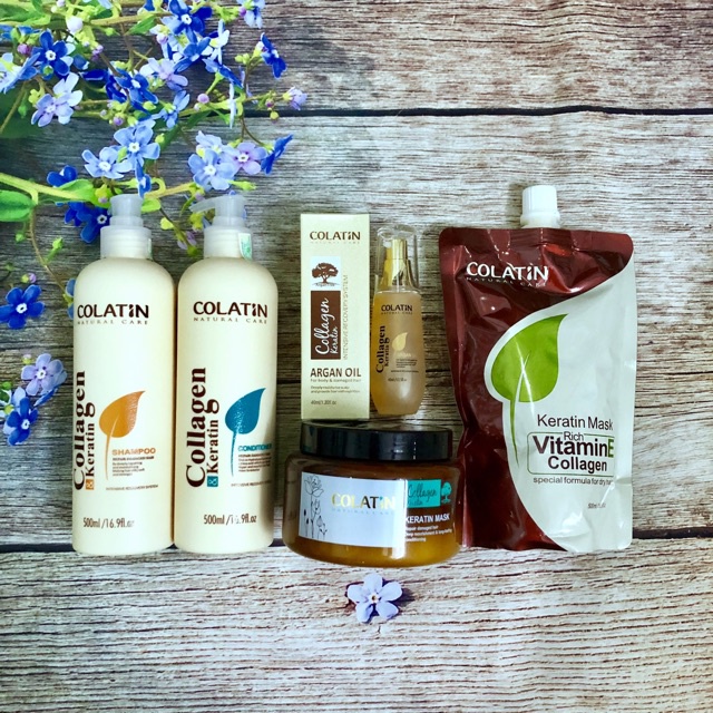 Kem Hấp Tóc Siêu Mượt COLATIN Keratin Mask Vitamin E 500ml