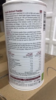 BỘT CỦ DỀN ĐỎ HỮU CƠ VITAL RAAB (250G)