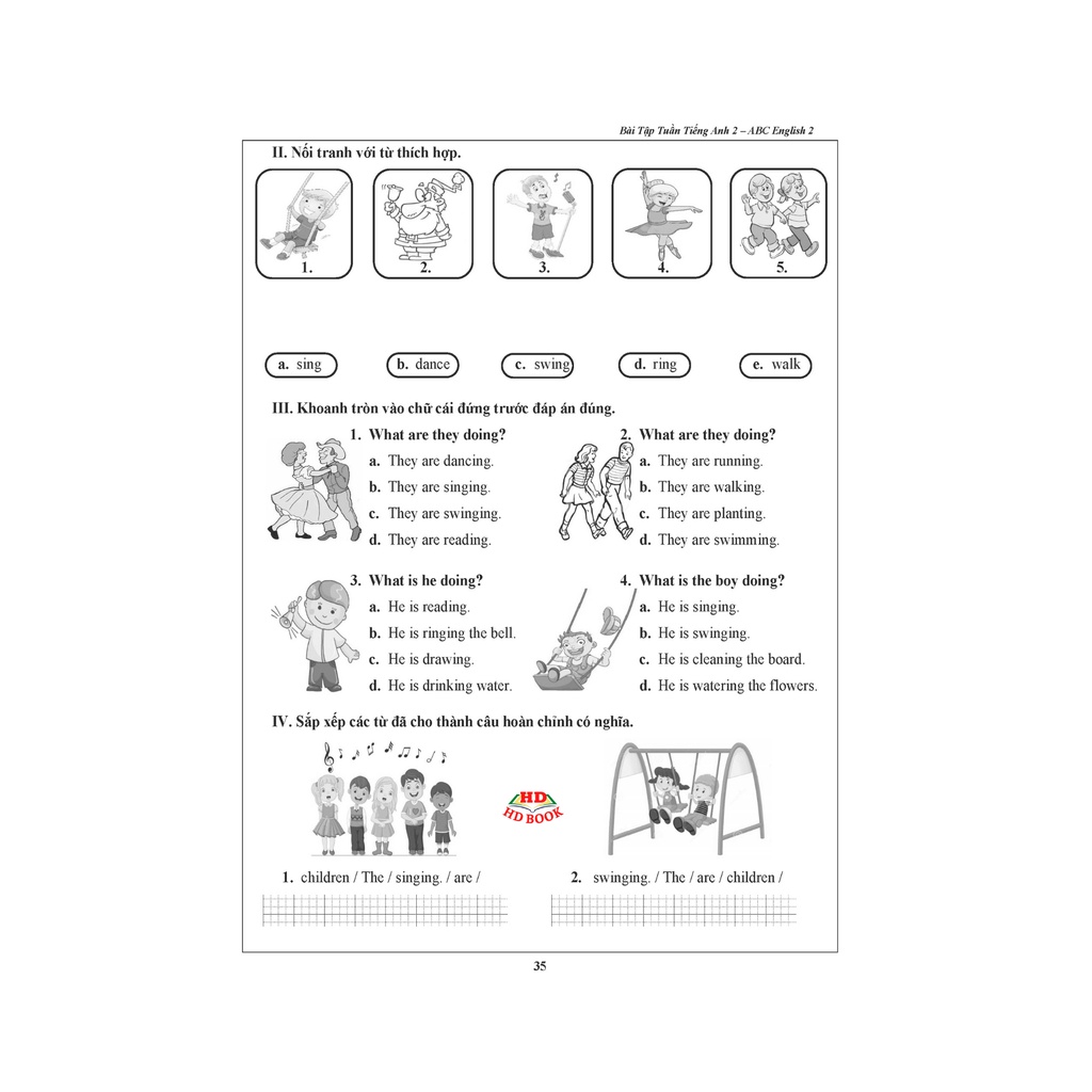 Sách - Bài tập tuần TIẾNG ANH 2