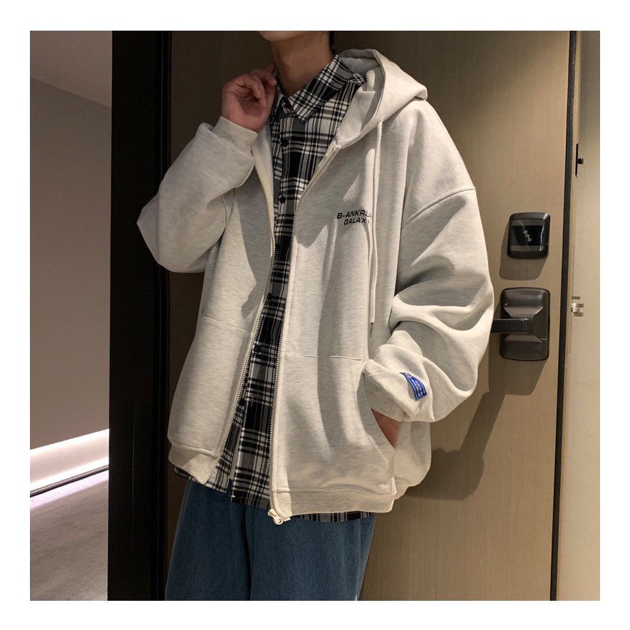Áo khoác nam nữ form rộng ulzzang khoá kéo 3 màu có ảnh thật - Áo khoác unisex phong cách giá rẻ loại 1