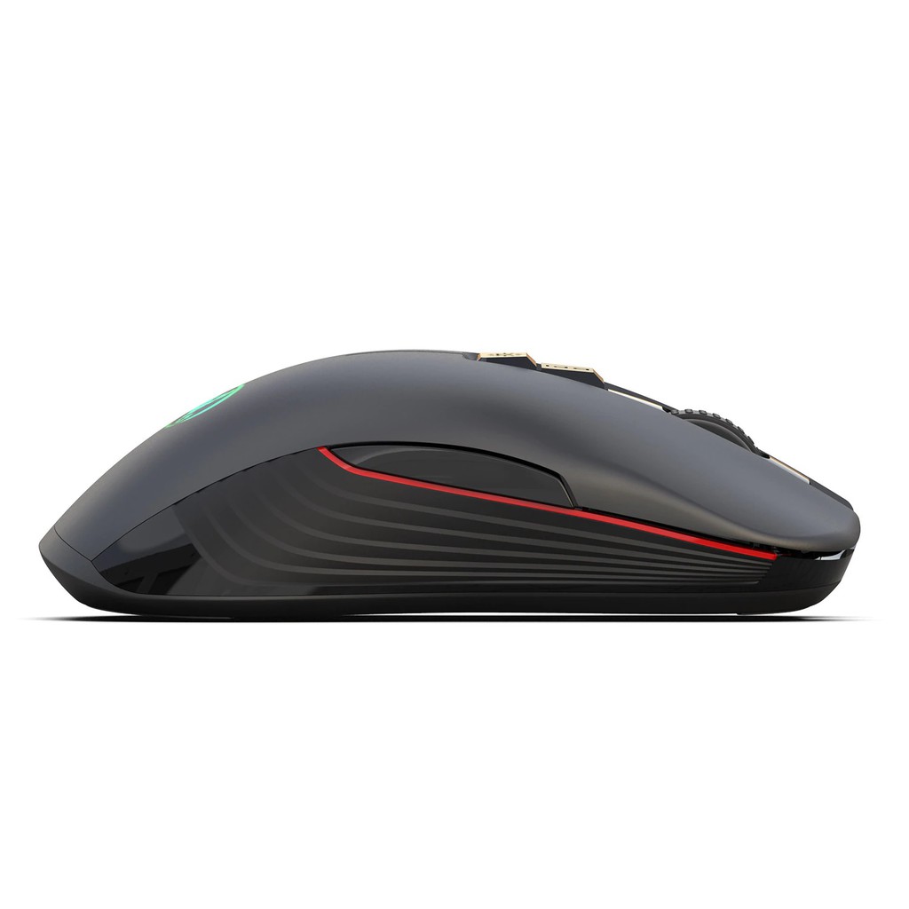 Chuột HXSJ T30 Không Dây Chuyên Dùng Cho Gamer, Văn Phòng Không Mỏi Cổ Tay, Đèn Nền 7 Màu, Độ Nhạy 3600DPI