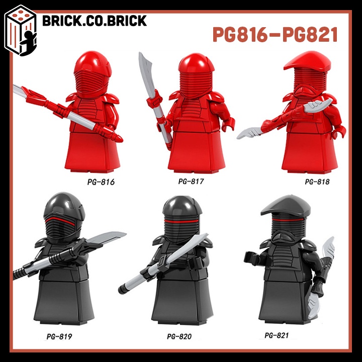 Lego Lính Praetprian Mô hình Chiến tranh giữa các vì sao Minifgure Star Wars Han Solo Leia Luke PG816-PG821