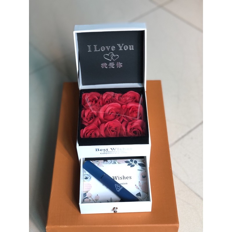 Hộp hoa hồng sáp đựng son đựng trang sức cao cấp_Quà tặng_20/10_20/11_Noel_Valentine_14/2_8/3