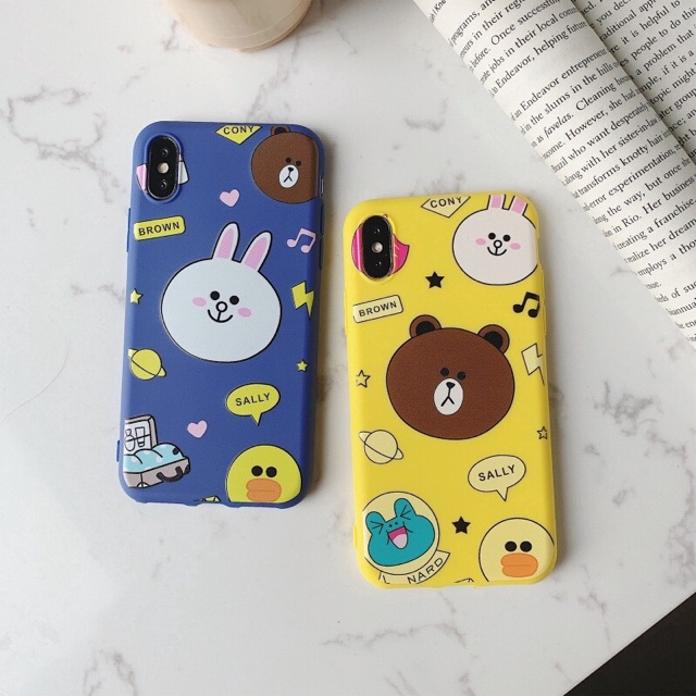 Ốp case Iphone gấu Brown thỏ Cony