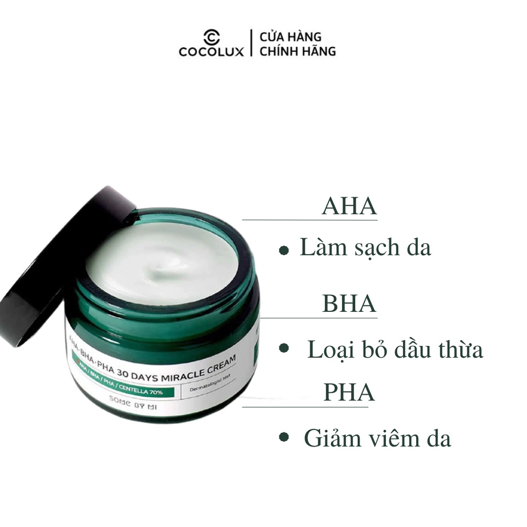 Kem Dưỡng Giảm Mụn Some By Mi AHA-BHA-PHA 30 Days Miracle Cream 50ml