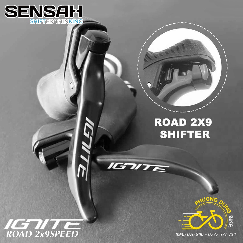 Groupset Mini: Tay đề lắc, Củ đề, Sang đĩa xe đạp SENSAH IGNITE 2x9 Speed