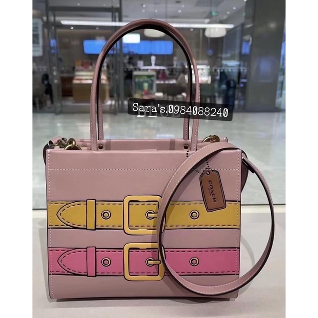 Túi Coach tote 22 in hoạ tiết sẵn sale