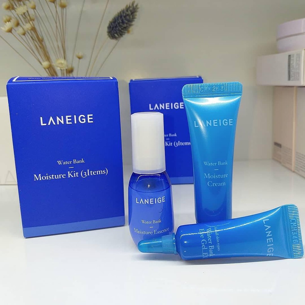 [Laneige] Bộ Kit Dưỡng Ẩm Water Bank Hydro Kit (Hydro Essence 10ml + Gel Cream 10ml + Eye Gel_EX 3ml)