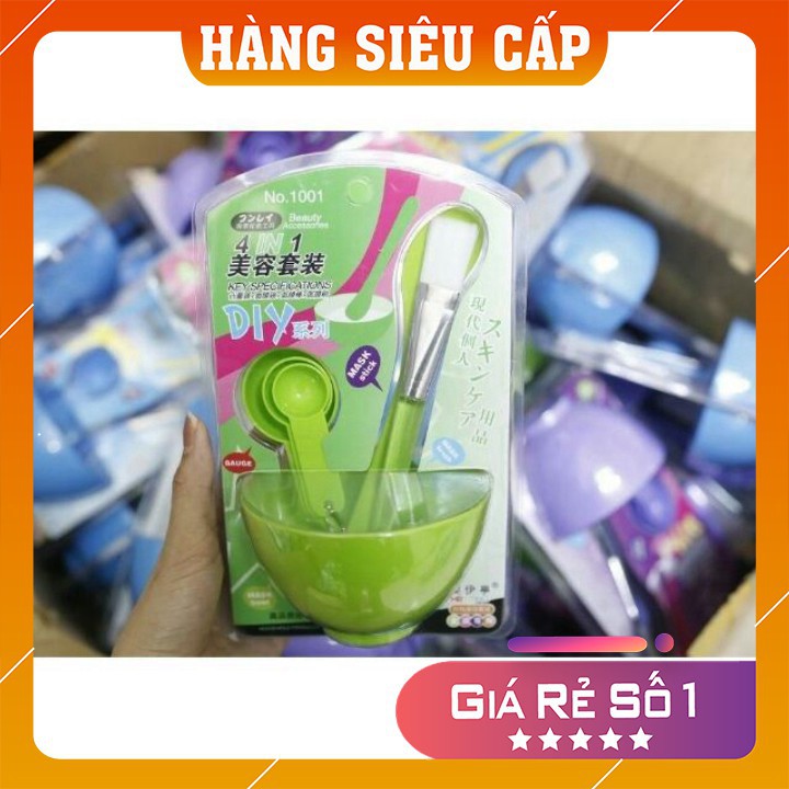 Bộ chén cọ đắp mặt nạ, Dụng cụ đắp mặt nạFREESHIP