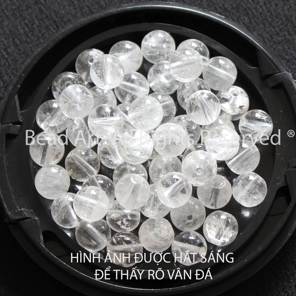6MM T.A Trắng Vân Rạn, Đá Phối Vòng Tay Phong Thuỷ Loại AB, Kim, Thuỷ, Chuỗi Hạt, Trang Sức S50 - Bead Art