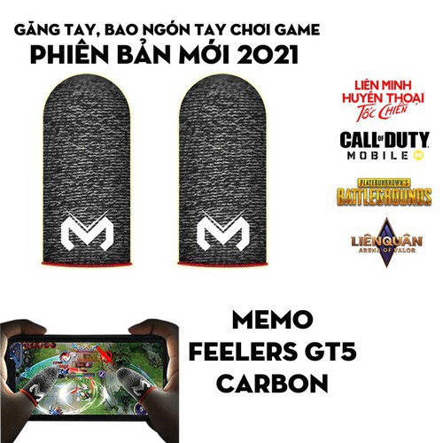 Găng tay chơi game Memo sợi bạc cảm ứng chống mồ hôi, bao tay chơi game cho tốc chiến, Pubg, FOG GT03