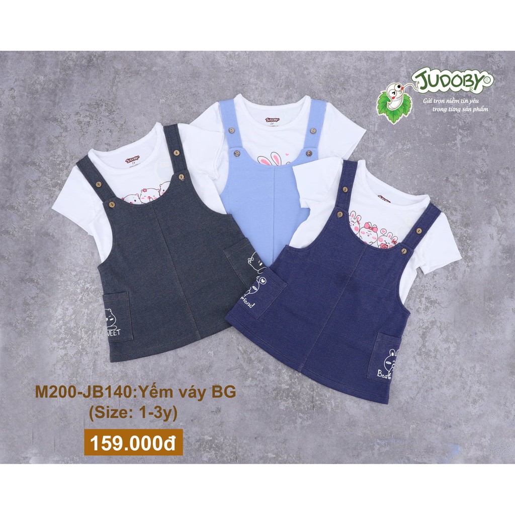 JB140 Yếm váy bé gái Judoby vải modal sợi sồi (1-3T)