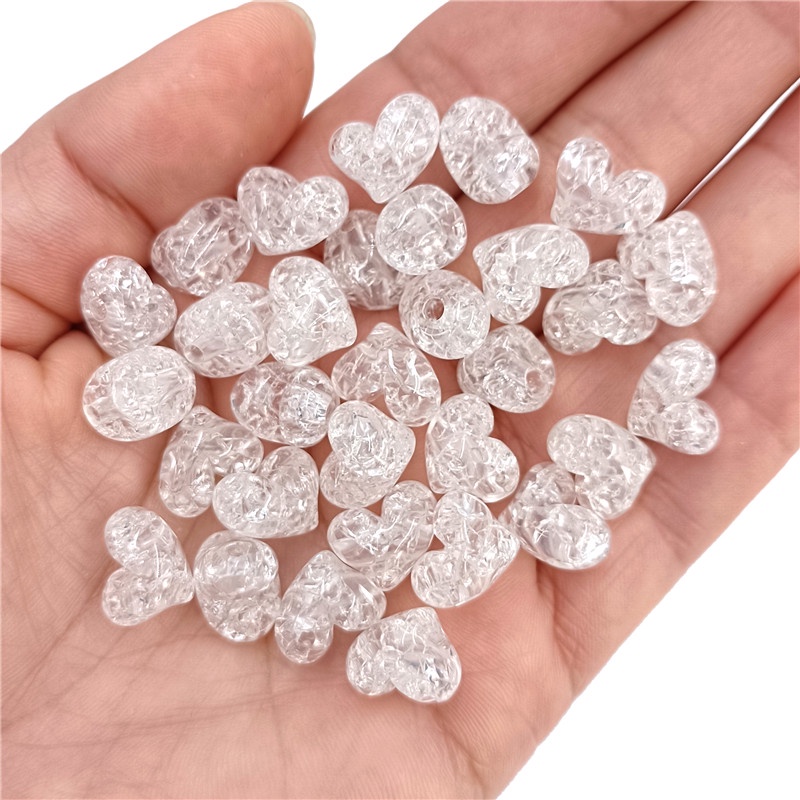 Set 20 Hạt Pha Lê Hình Trái Tim Dùng Làm Trang Sức Thủ Công