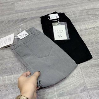 Quần jeans skinny BIGSIZE 1 cúc khoá Séc V110 55-90kg(Đen)